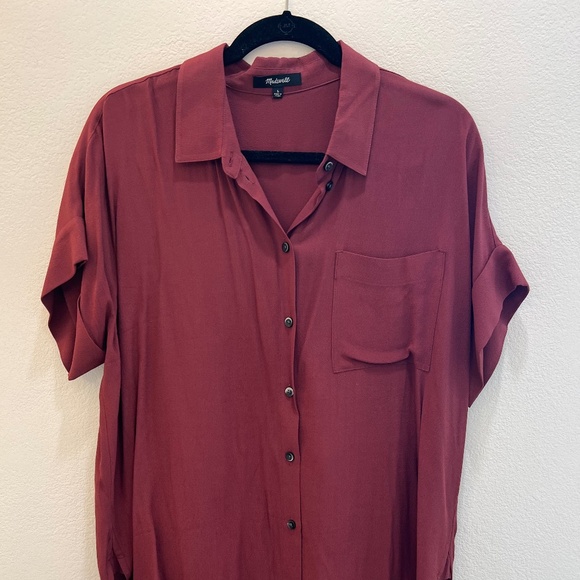 Madewell Drapey Shirt Button Down Shirt SZ L - Picture 2 of 7